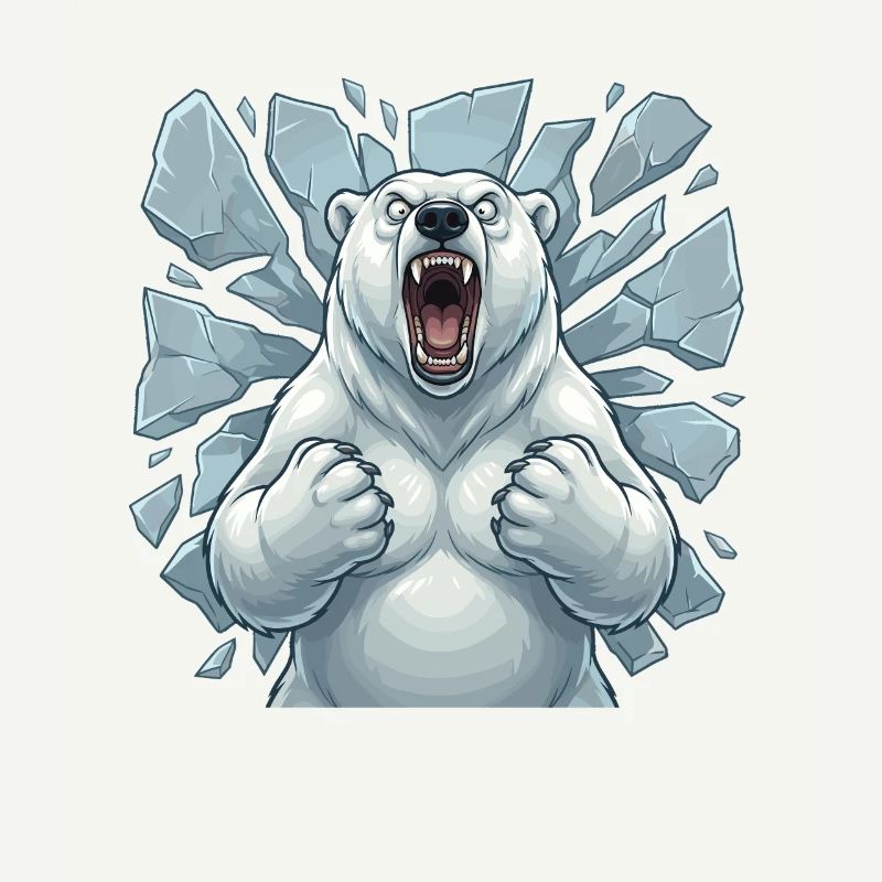 Polarbär bricht Eis