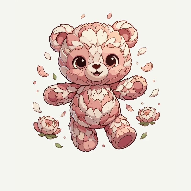 Blossoms Panda Rosy Cuddly Creature