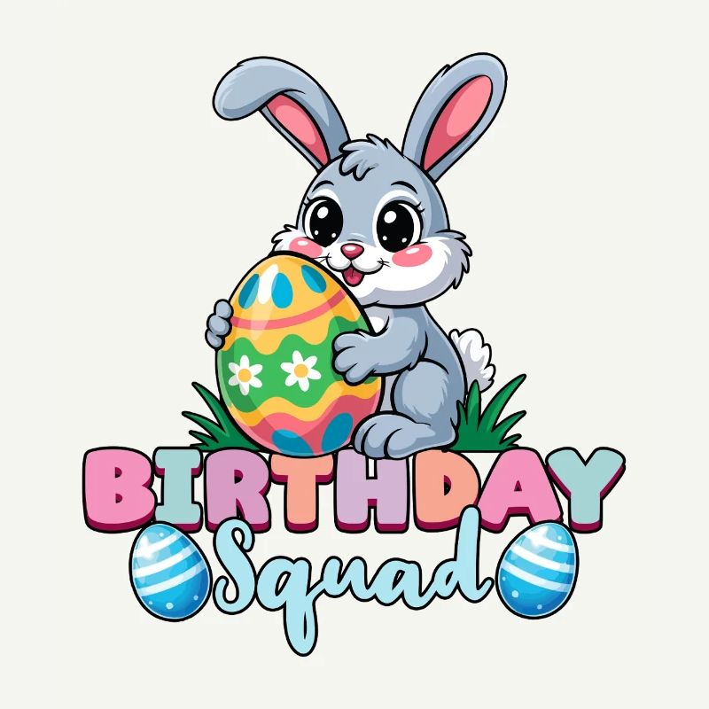 Birthday Squad Happy Easter Bunny Spring