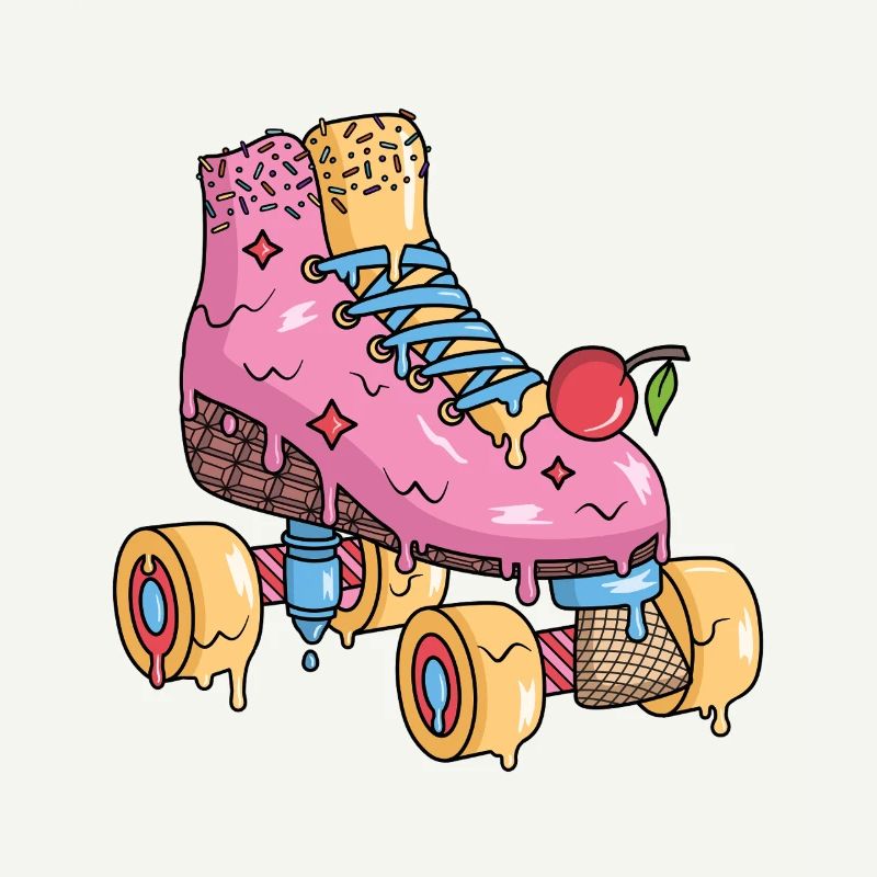 Rollschuhe Eiscreme Roller Skates Rollschuh