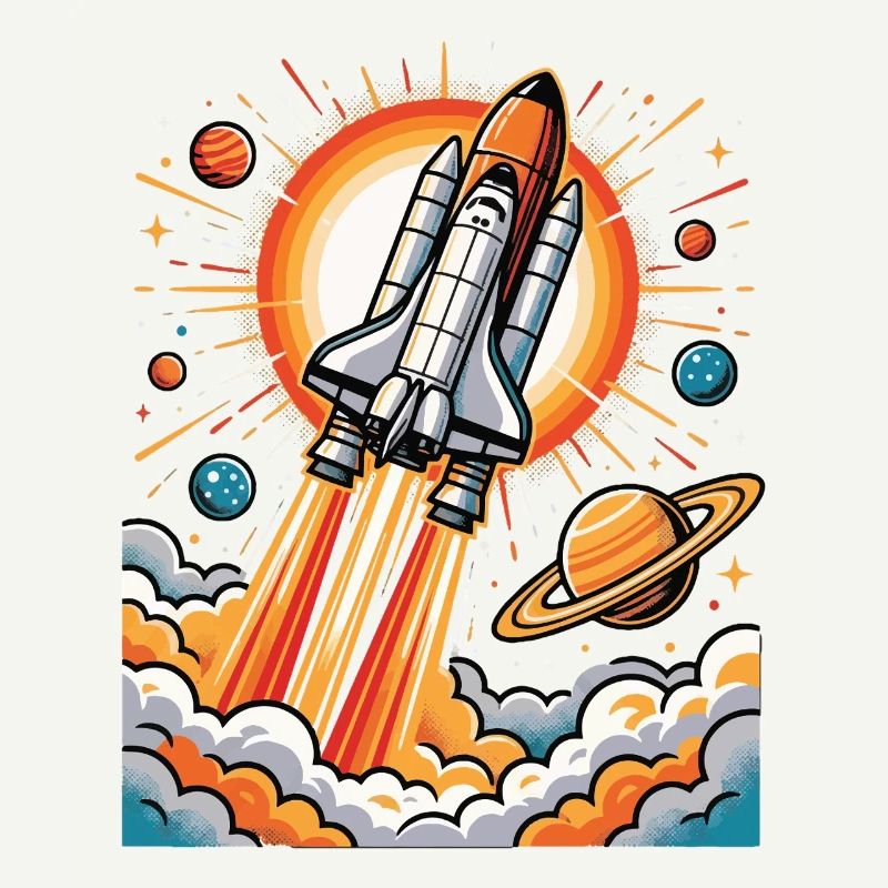 Explosion de fusée dans l’espace