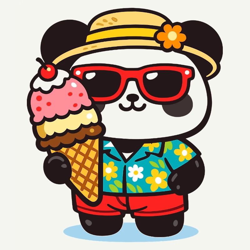Panda Surf avec Glace
