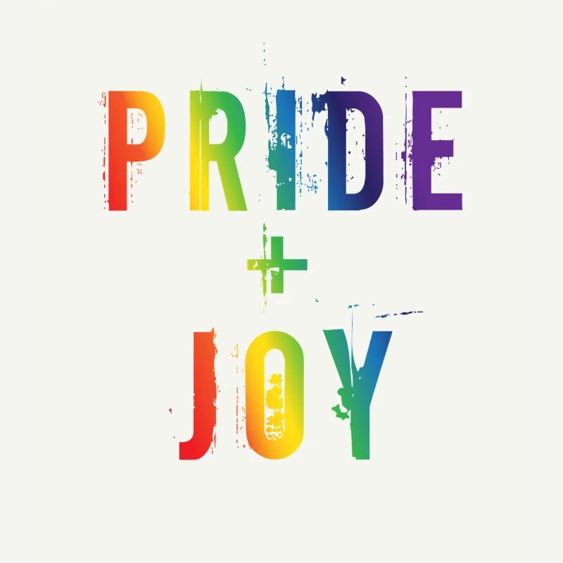 Conception typographique LGBTQ arc-en-ciel Pride Joy