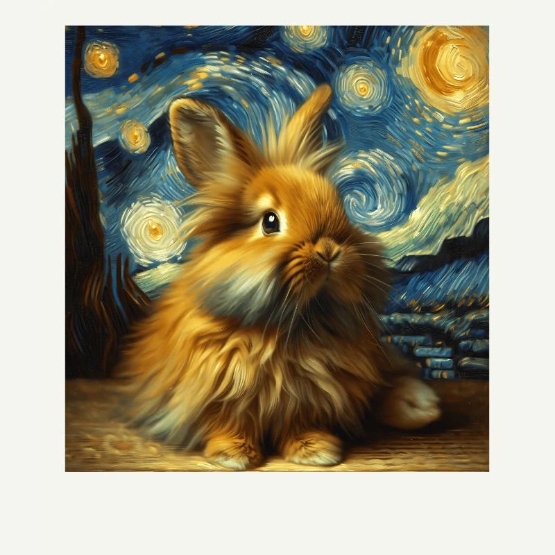 Dwarf Rabbit Starry Night