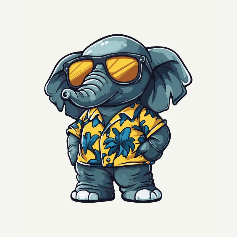 Elephant Comic Holiday