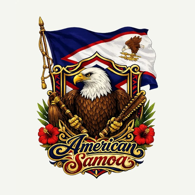 Drapeau de l’aigle des Samoa américaines