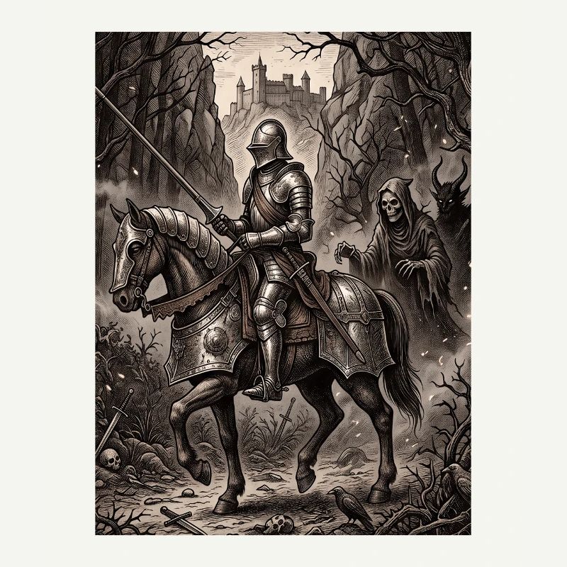 Knight Death and the Devil by Albrecht Dürer