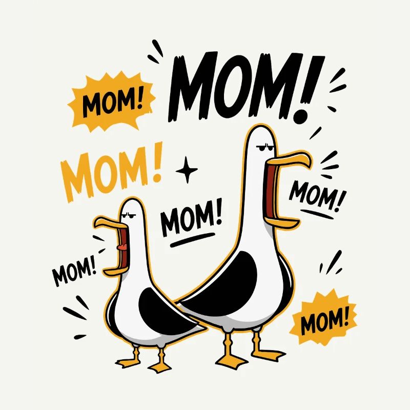 Lustige Möwen-Mama-Muttertag-Mama-Möwen