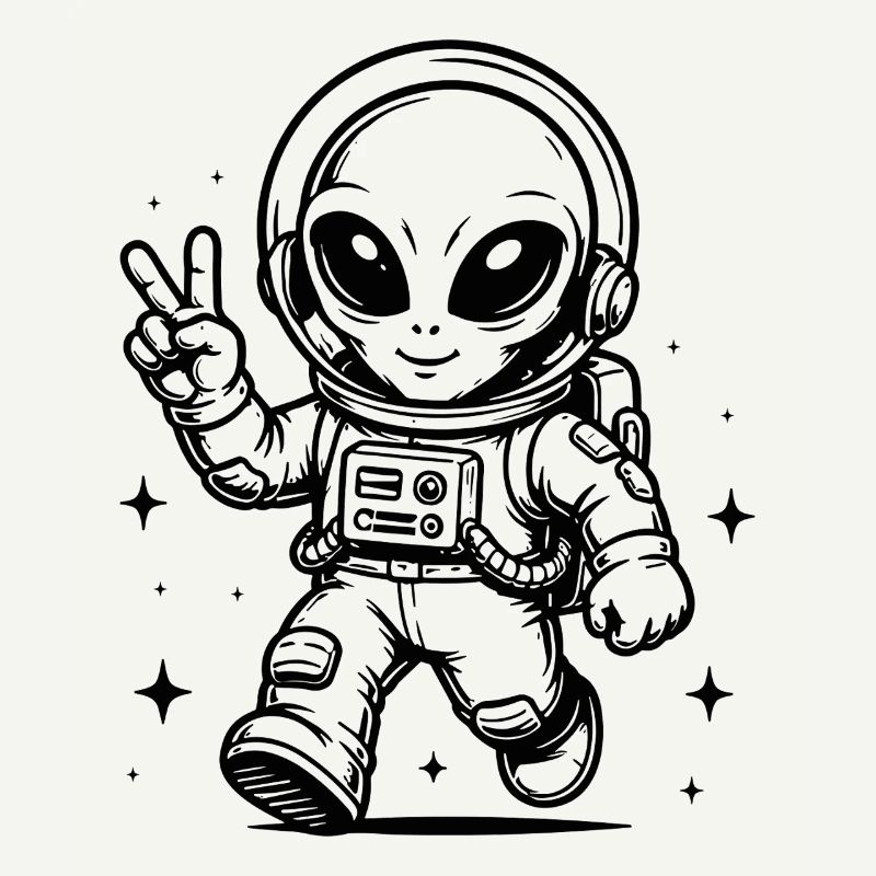 Astronaute Paix extraterrestre dans l’espace