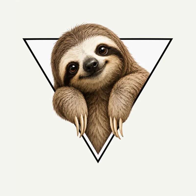 Sloth in triangle design