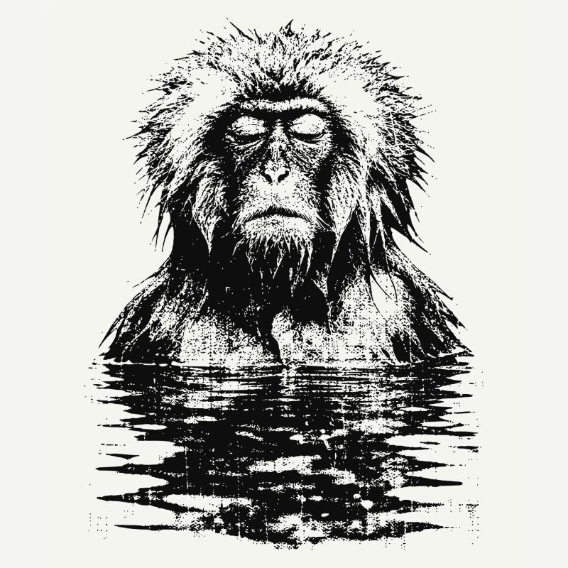 Onsen Makake Affe