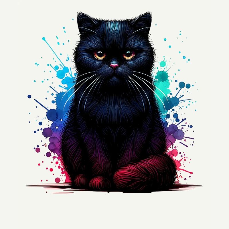 Schwarze Katze Geschenk