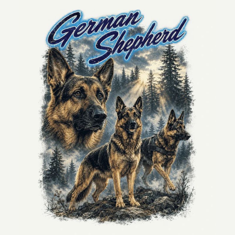 Deutscher Schäferhund Retro