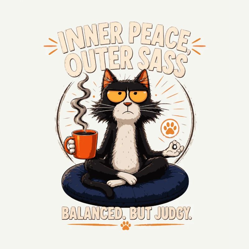 Inner Peace Outer Sass Cat
