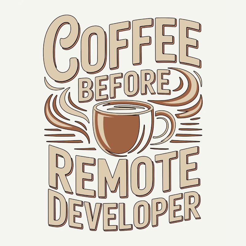 Remote Developer Coffee Remote Tech Coffee Lover