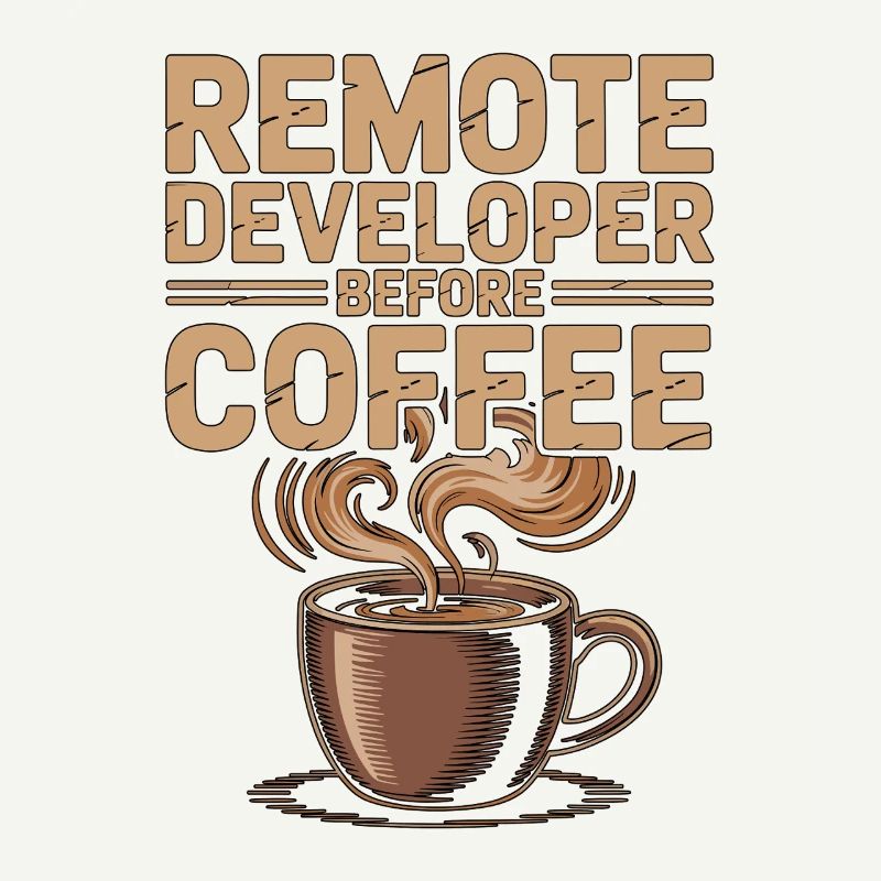 Remote Developer Before Remote Coder Coffee Lover