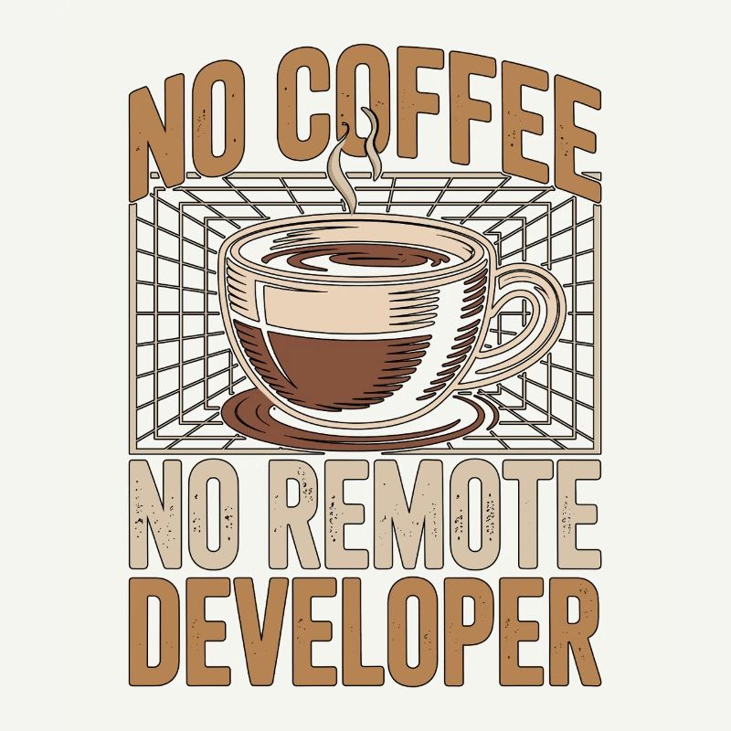 Remote Developer No Coffee Programmer Coffee Lover