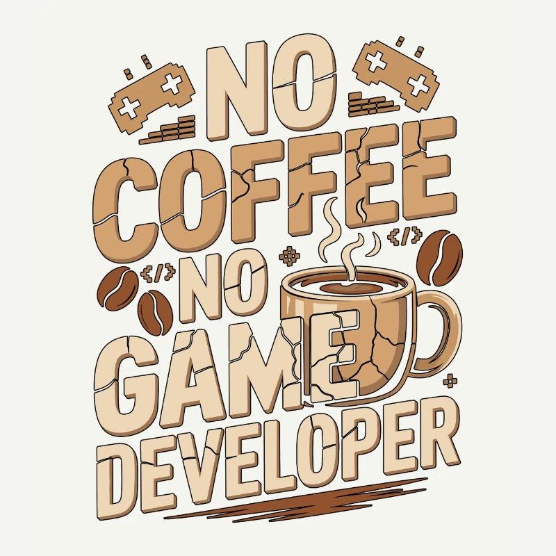Game Developer No Coffee Game Coder Coffee Lover