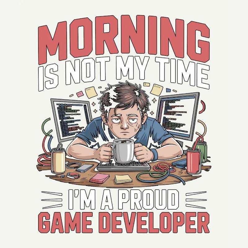 Game Developer Morning Is Not My Time Game Coder