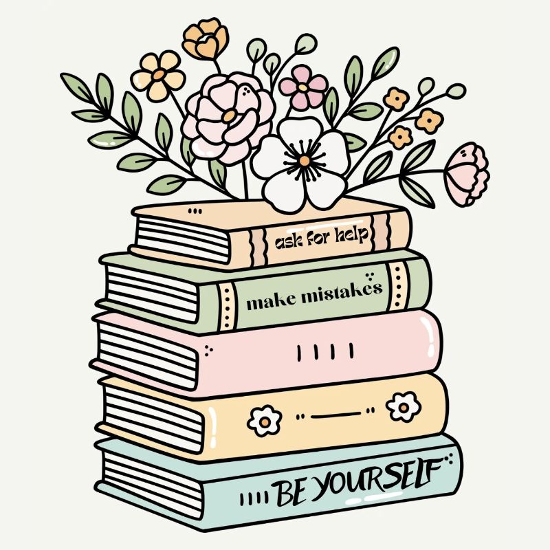 Be Yourself Book Stack Motivation