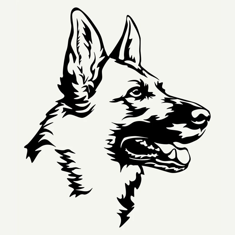German shepherd head