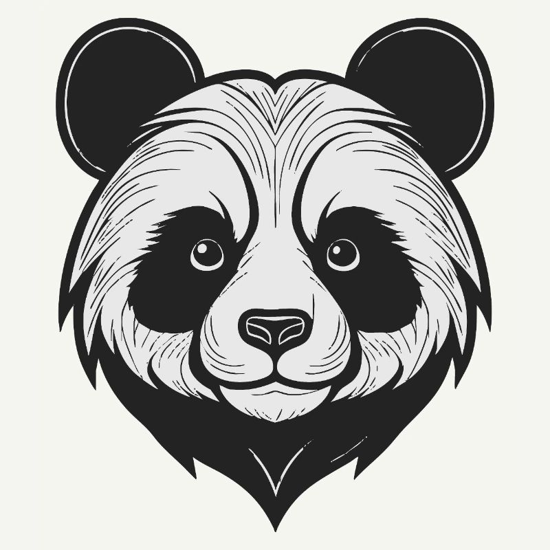 Conception de masque de panda charmant