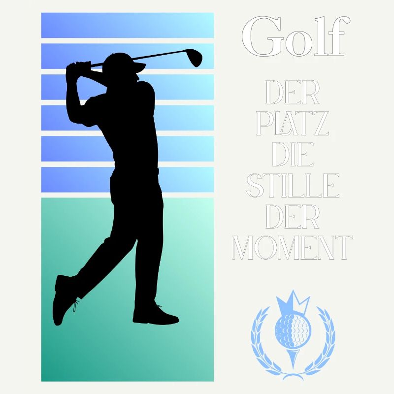Silhouette de golf Le silence dans l’instant