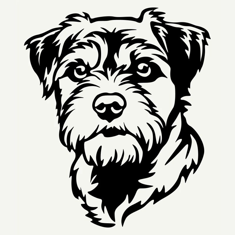 Tête de terrier de la frontière