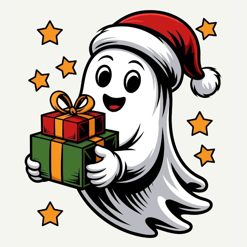 Geist mit Weihnachtsgeschenken