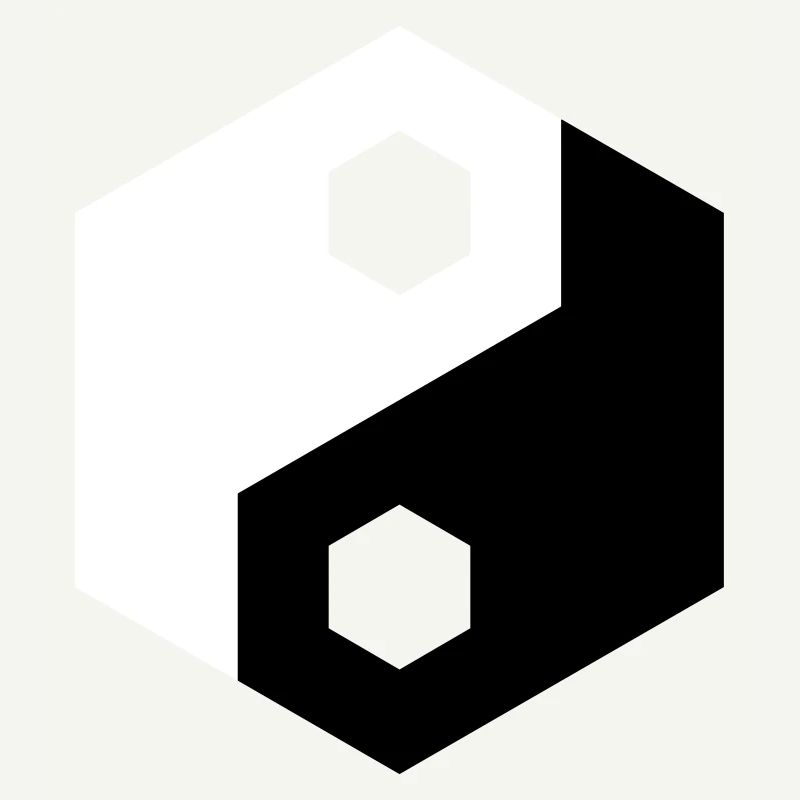 Hex-Ausschnitt Yin Yang