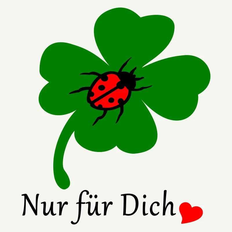 Shamrock with ladybug