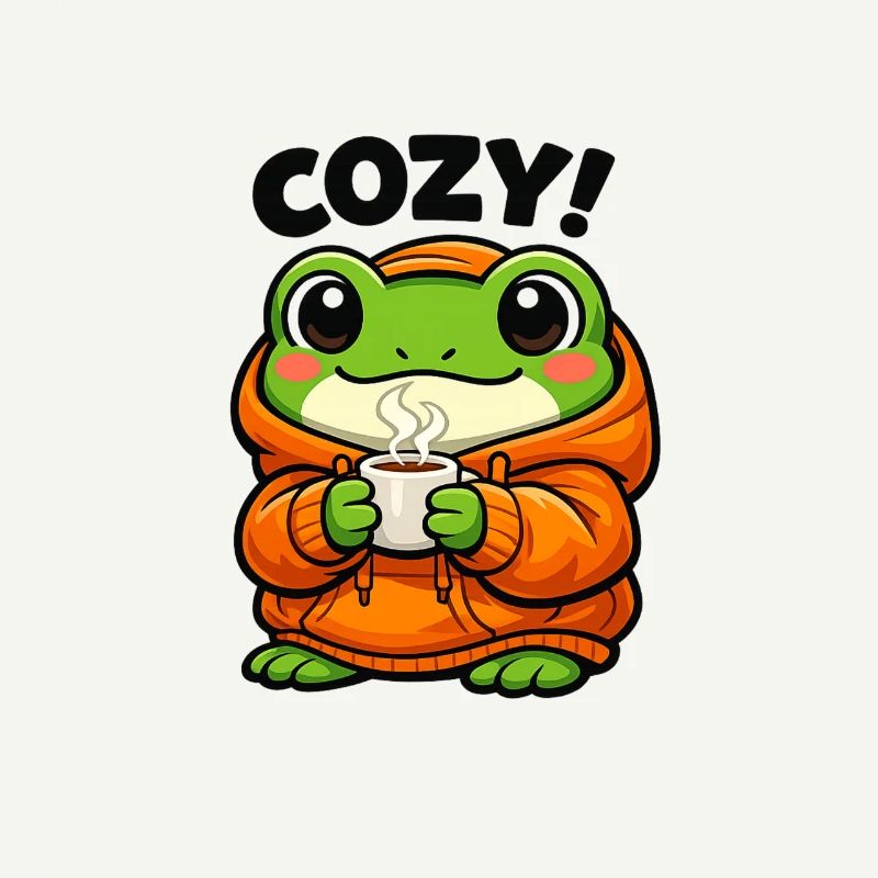 Cozy Frog Pullover Hoodie