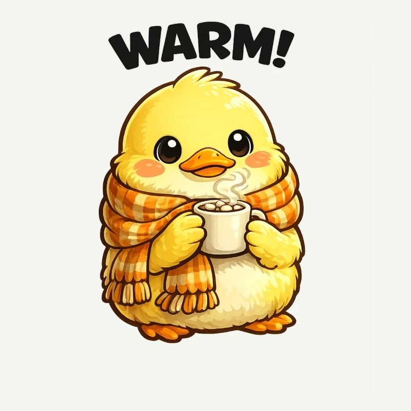 Poussin plus chaud avec écharpe