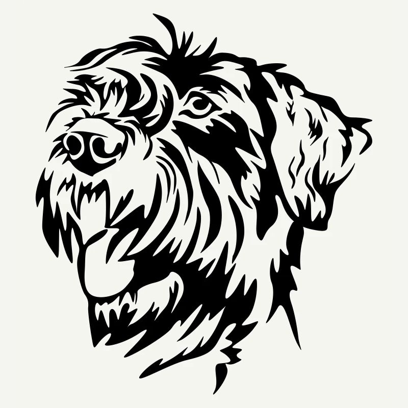 Tête de schnauzer géant