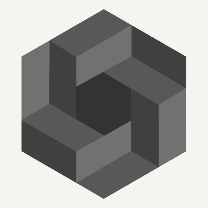 Geometric Illusion Pattern Black White