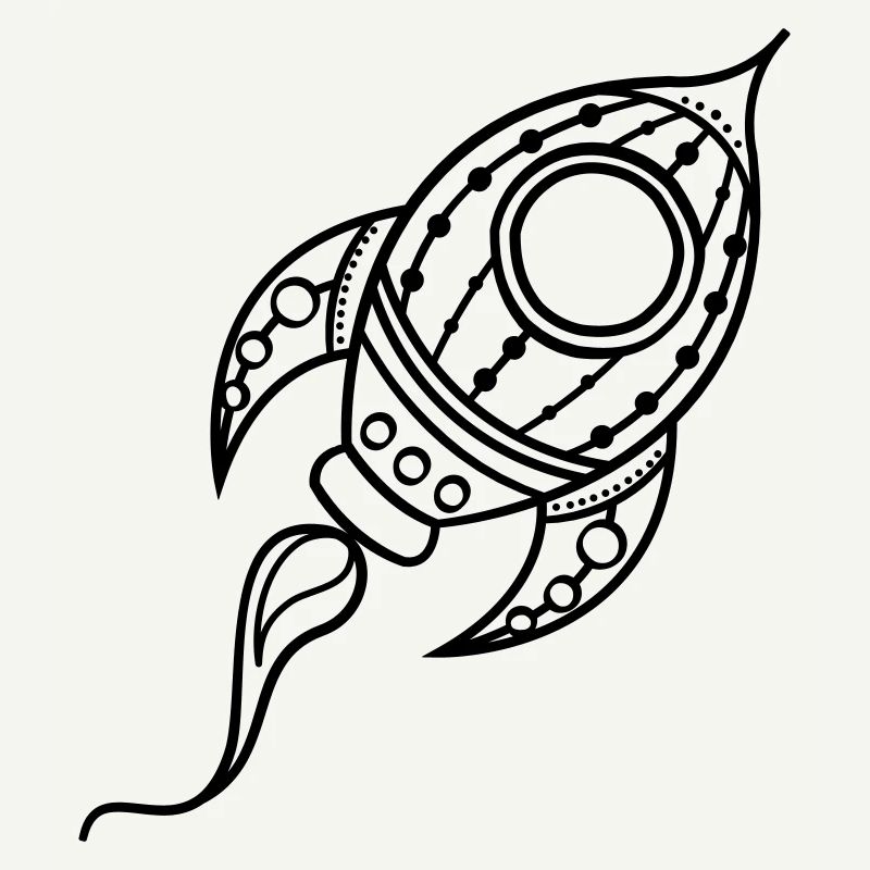 Fusée Doodle Voyage dans l’espace