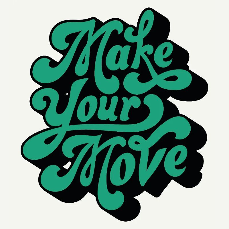 Passez à votre action – Motif rétro script