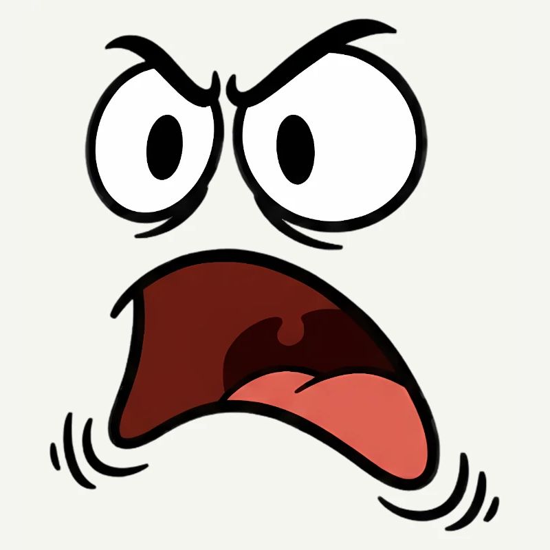 Angry face comic