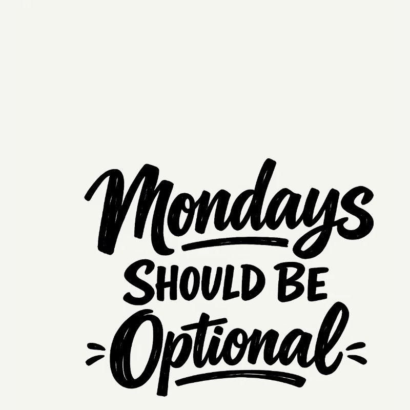 Monday Should Be Optional Office Remote Work Humor