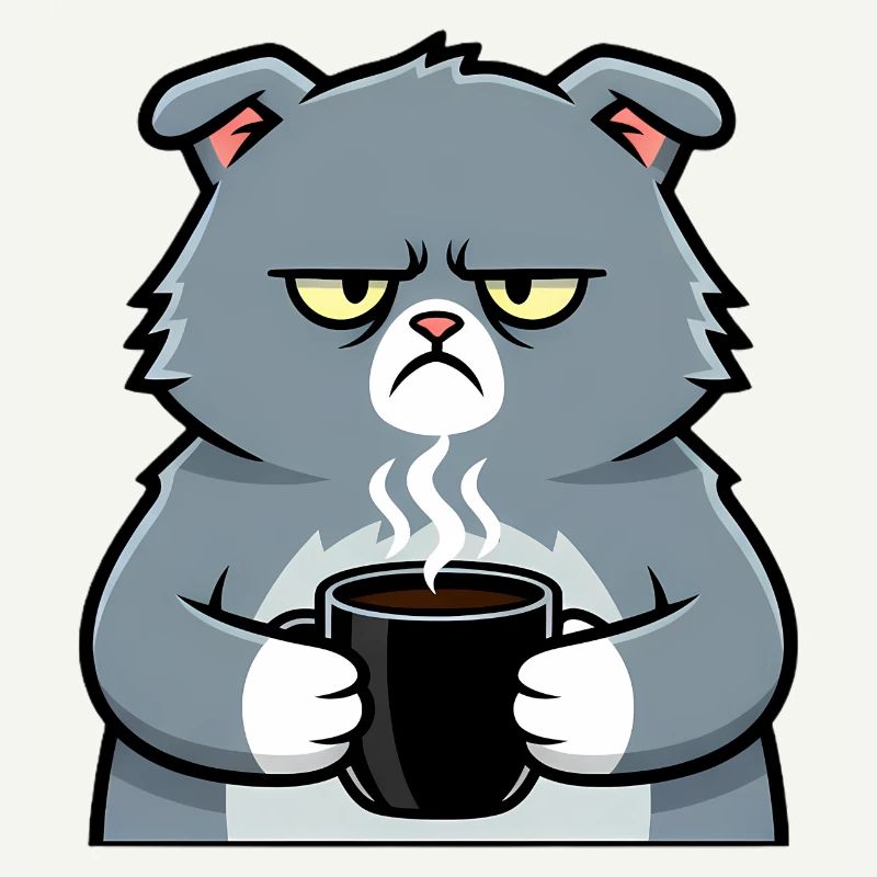 Cat Coffee Mug Comic