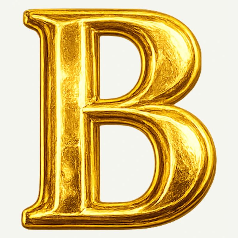 Monogramme « B » doré
