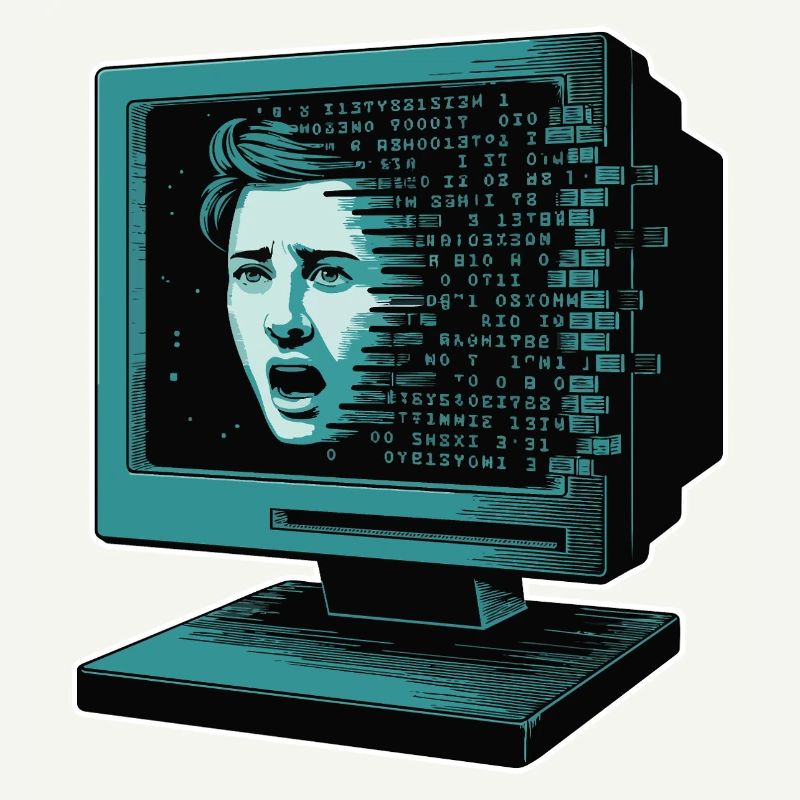 Retro Computer Terror Retroglitch AI