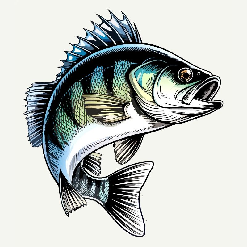 Illustration du poisson dynamique Jumping Perch