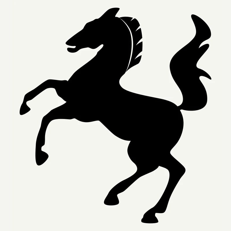 Pferd Symbol dynamisch springend