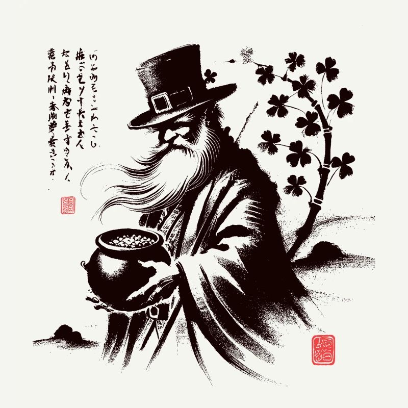 Mystischer Wind Samurai Kunst