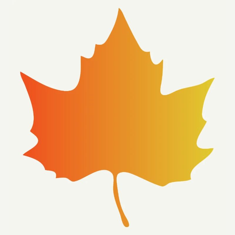 Autumn Gradient Maple Leaf