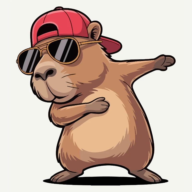 Cooles Capybara-Dabbing
