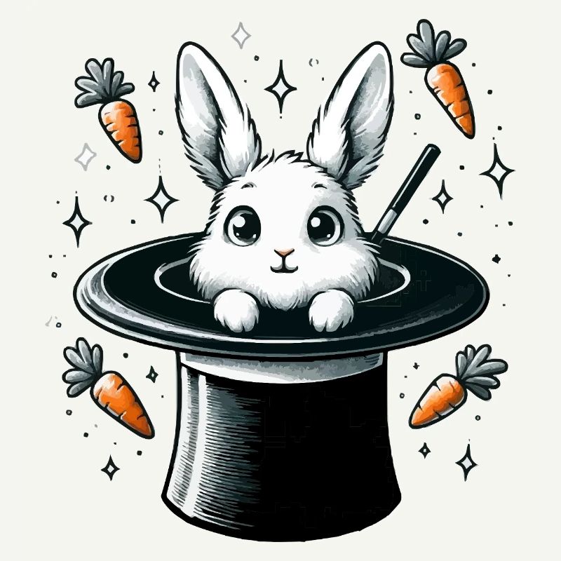 Magic bunny from the magic hat