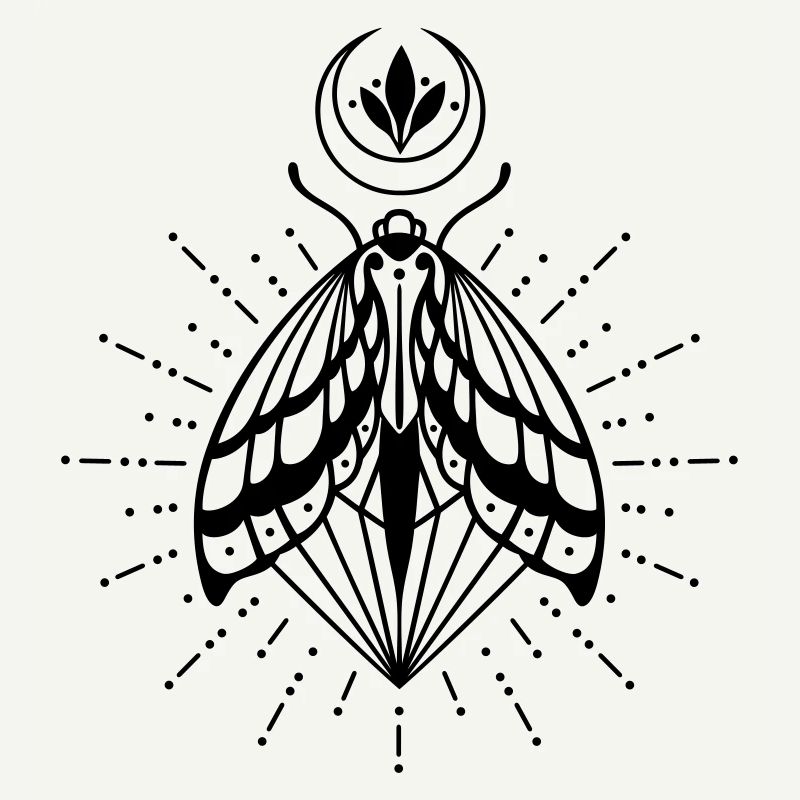 Moth moon crystal diamond firefly