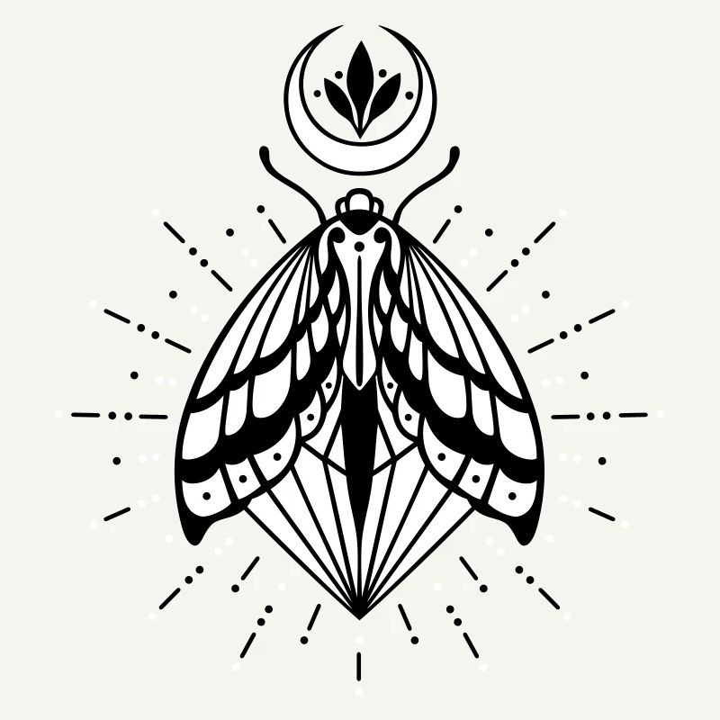 Moth moon crystal diamond firefly